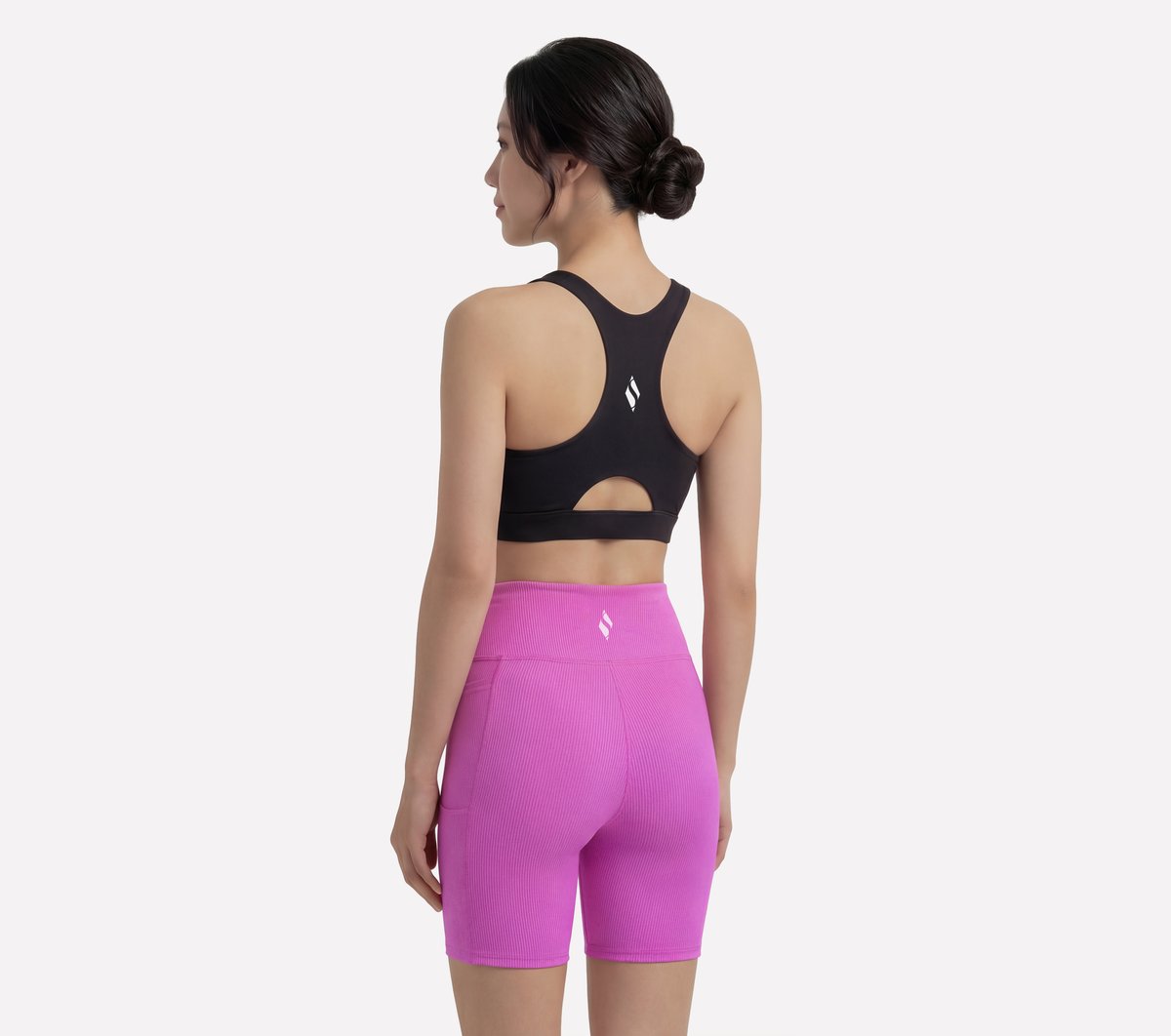 GO WALK Zip Front Bra — BLACK