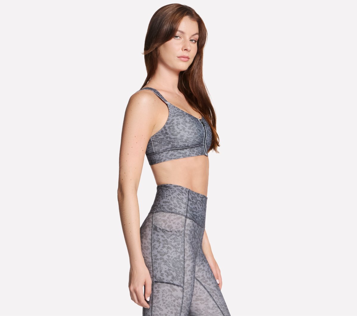 GO WALK Evolution Printed Zip Front Bra