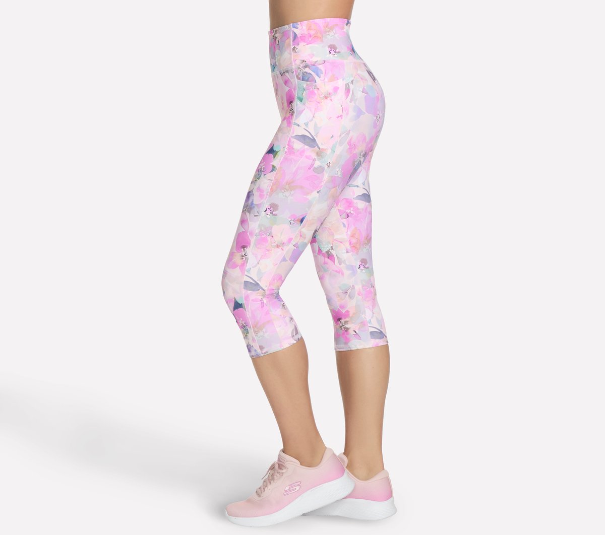 GO WALK Seascape Floral Capri — CORAL / MULTI