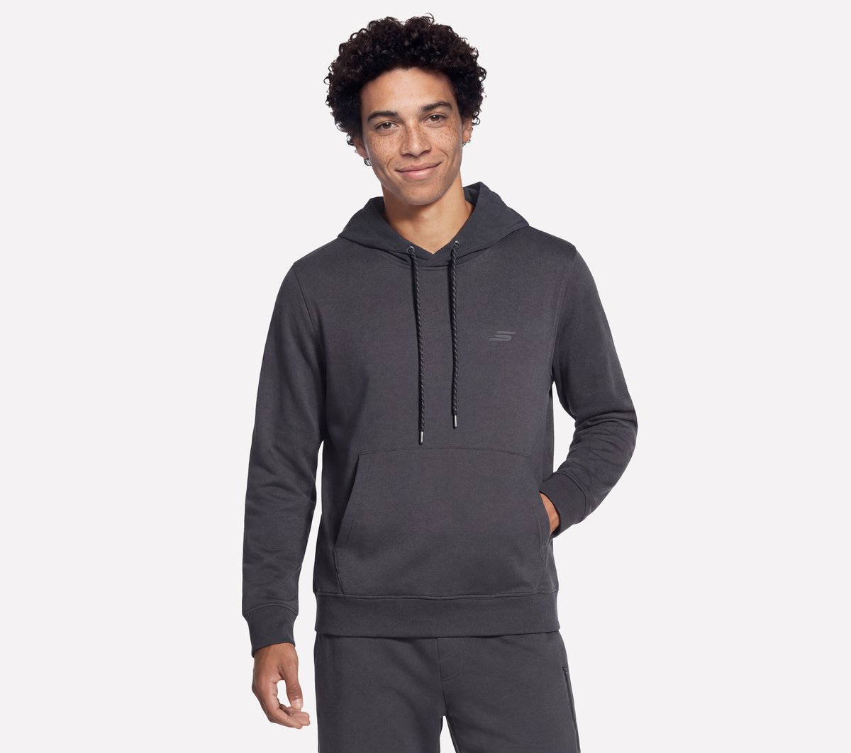 Weekend Hoodie — BLACK / CHARCOAL