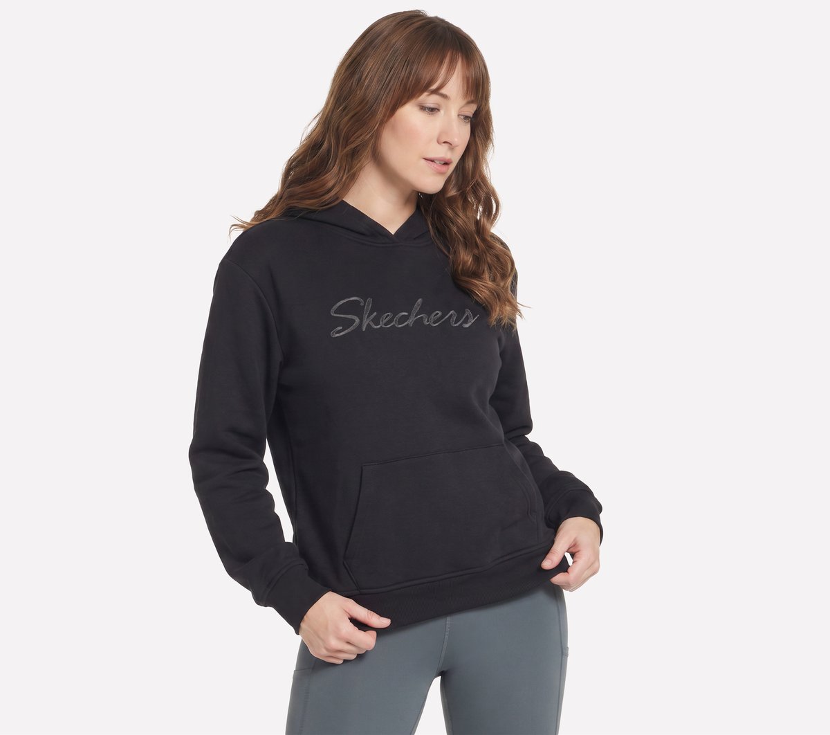 Skech-Sweats Fleece Graphic Hoodie — BLACK