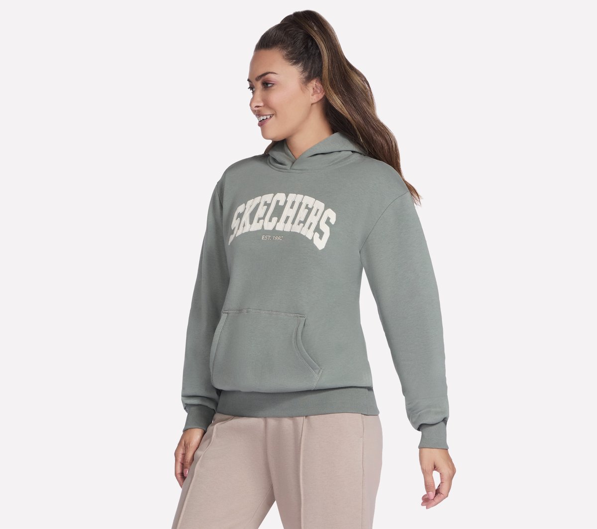 SKECH-SWEATS Destination Hoodie — TAUPE / OLIVE