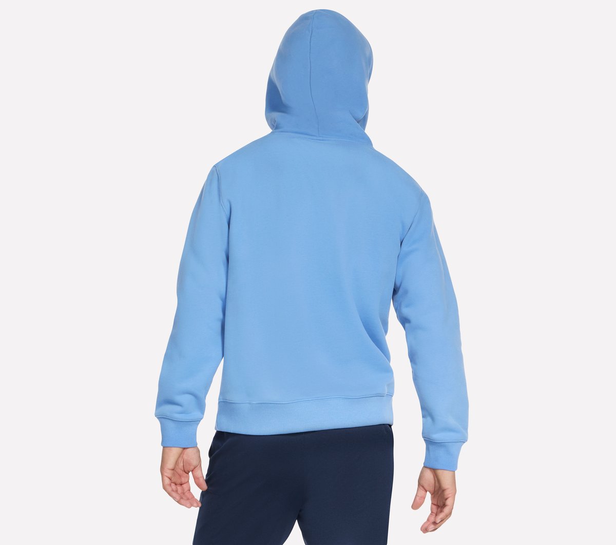 Skechers Max Soft Hoodie — WHITE / PERIWINKLE