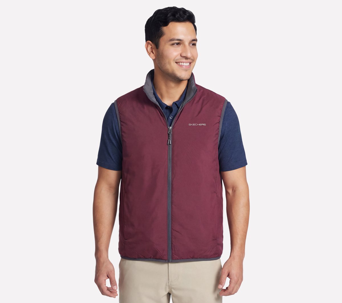 GO SHIELD Cozy Fit Altitude Reversible Vest — BLACK / CHARCOAL