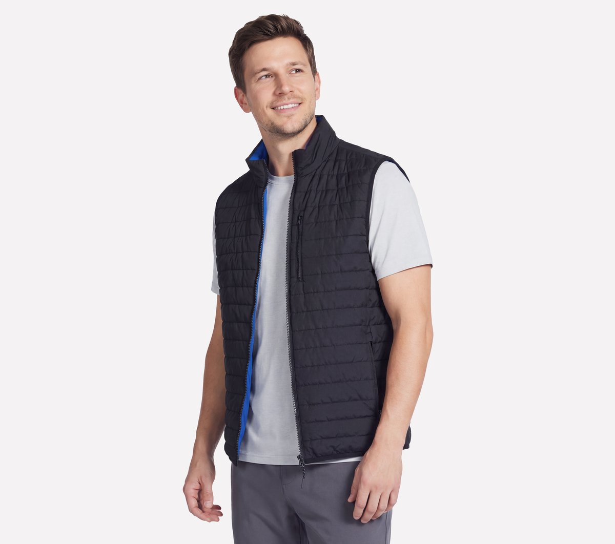 GO SHIELD Cozy Fit Altitude Reversible Vest — BLACK / ROYAL BLUE