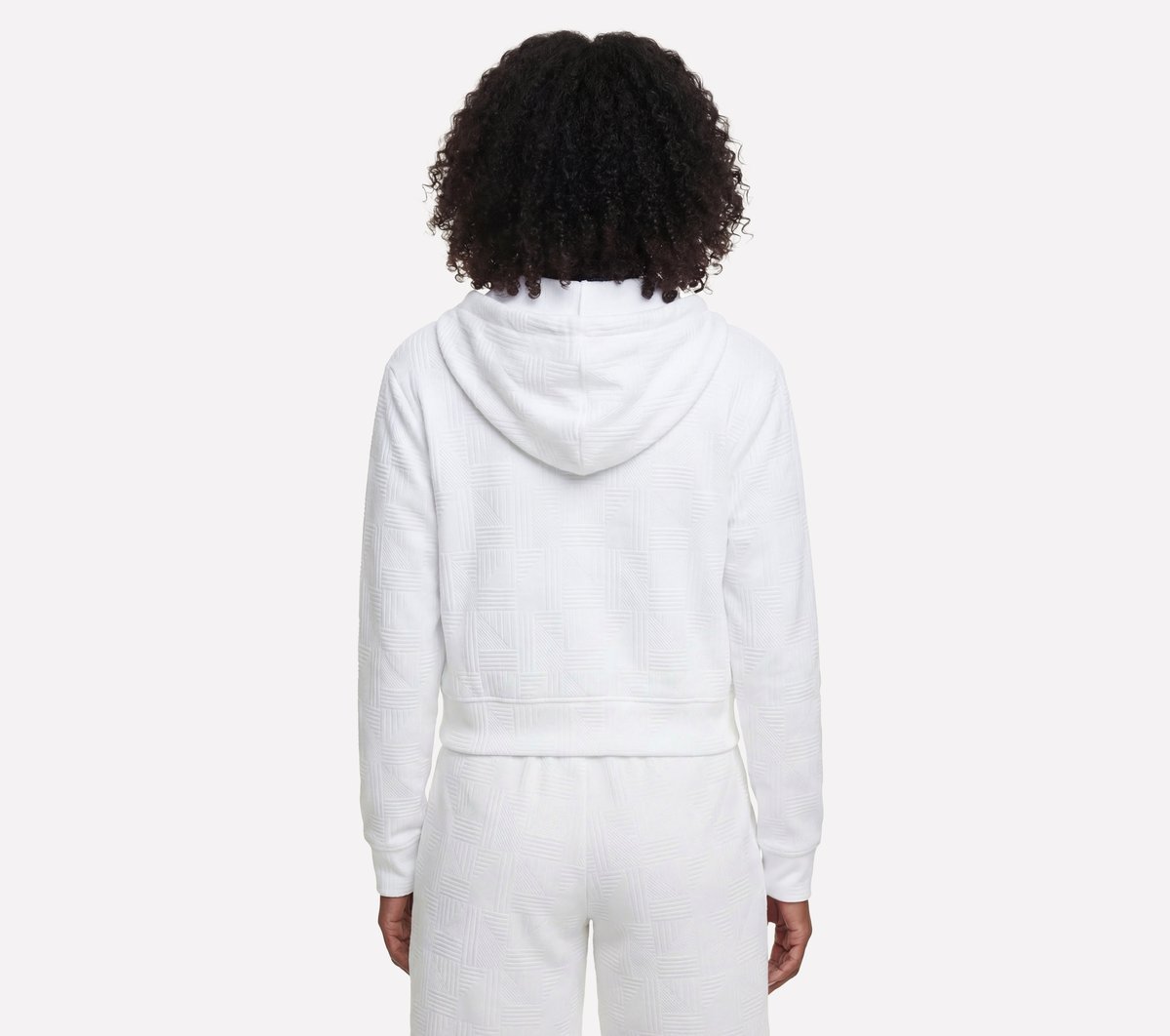 GO WALK Everywhere Diamond Full Zip Jacket — WHITE