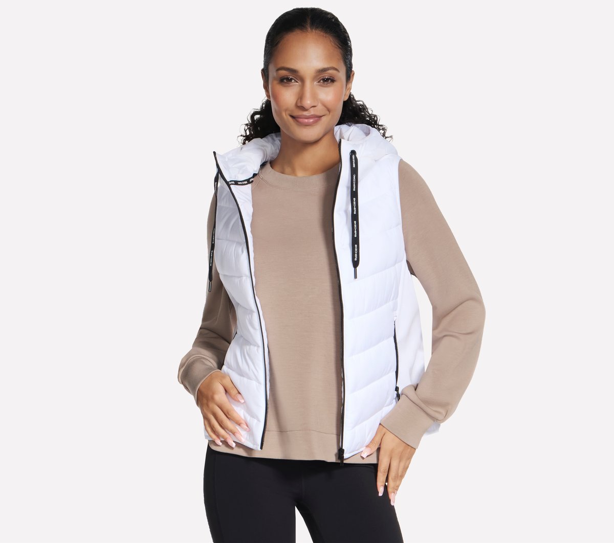 Performance Elite Cozy Fit Hooded Vest — WHITE