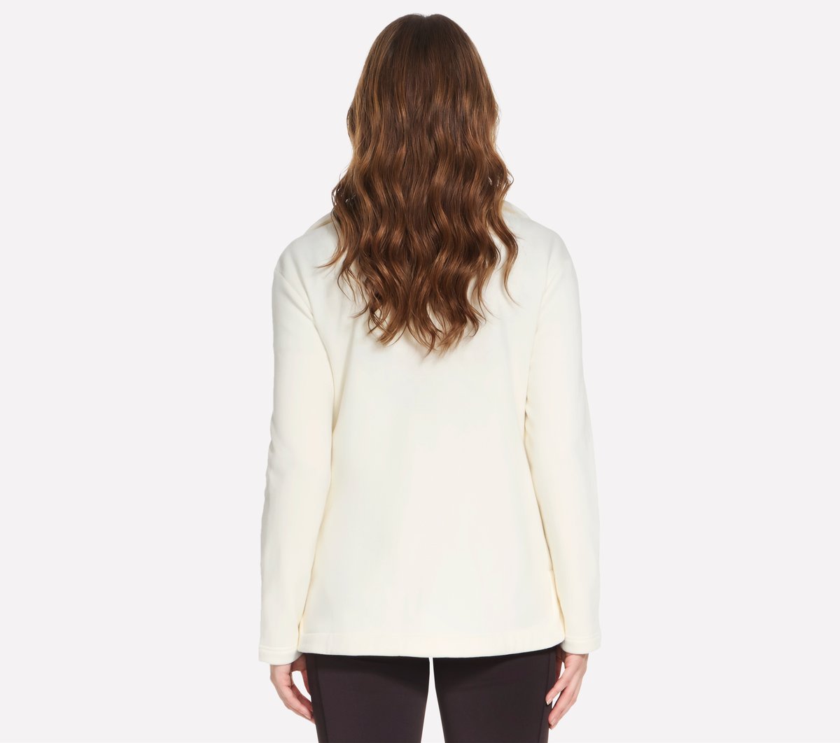 GO SNUGGLE Tunic Full Zip Jacket — OFF WHITE
