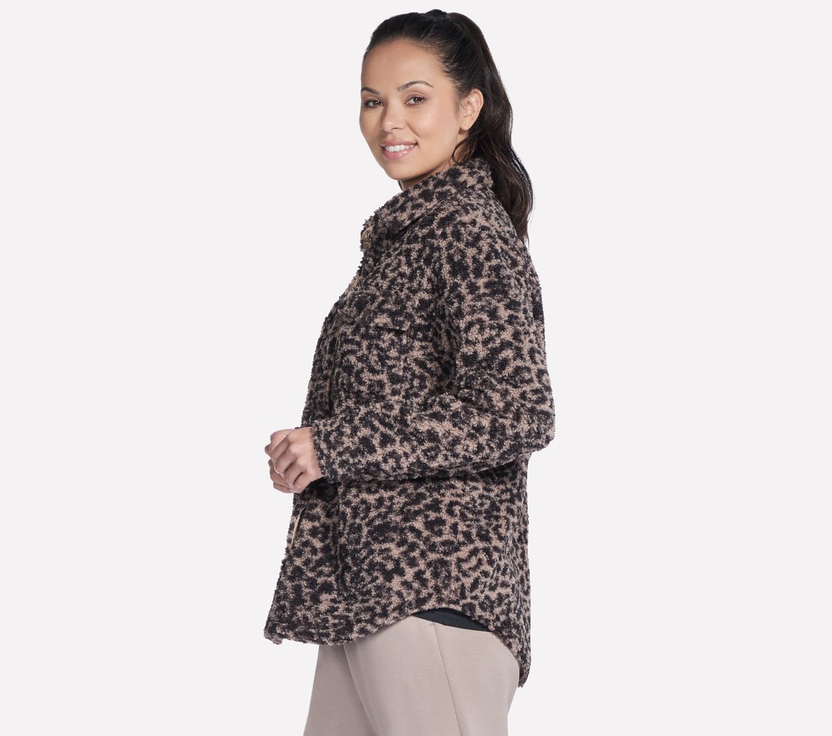 On-the-GO Cheetah Sherpa Jacket