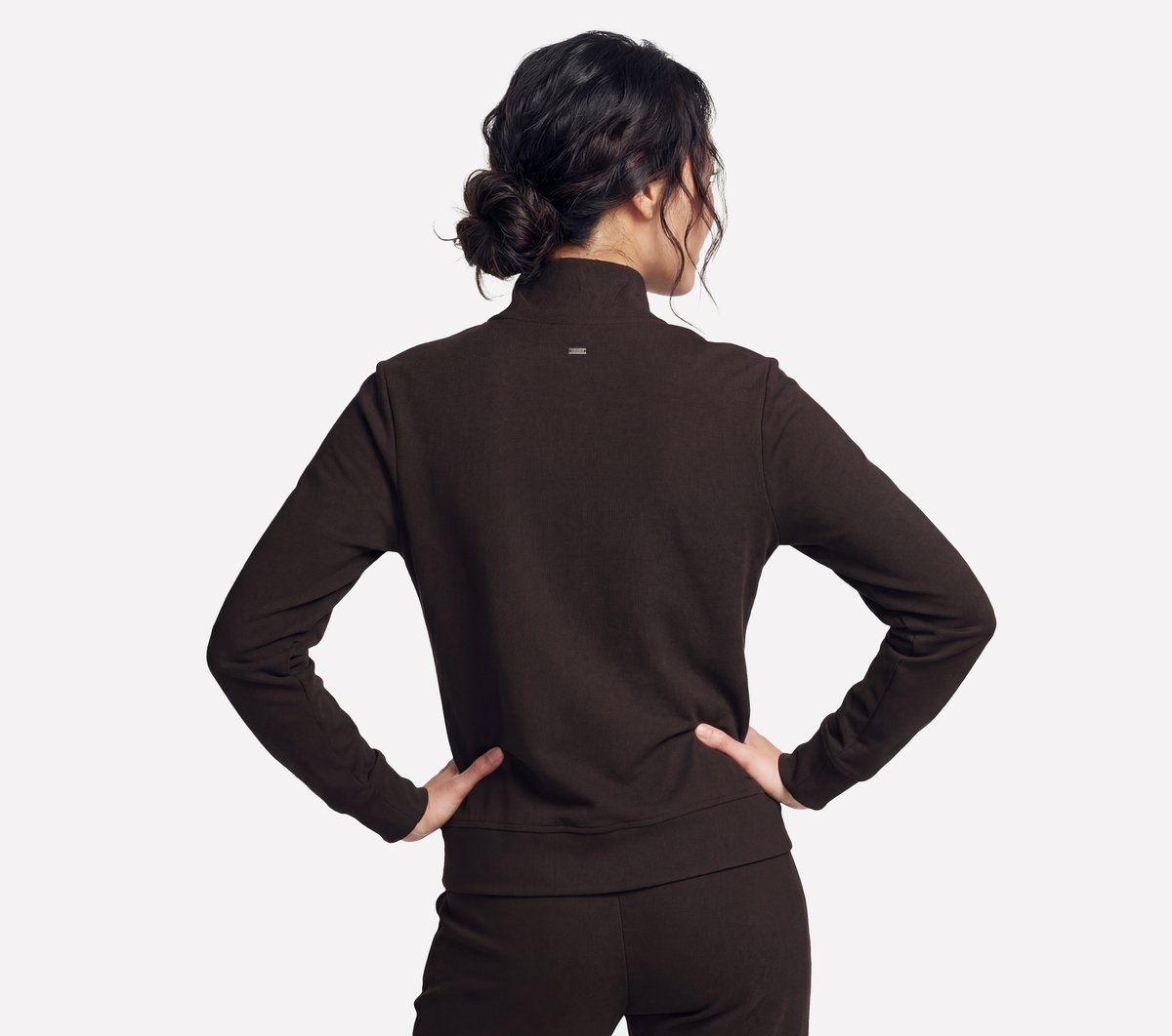 GO LUXE Rib Jacket — CHOCOLATE / BLACK
