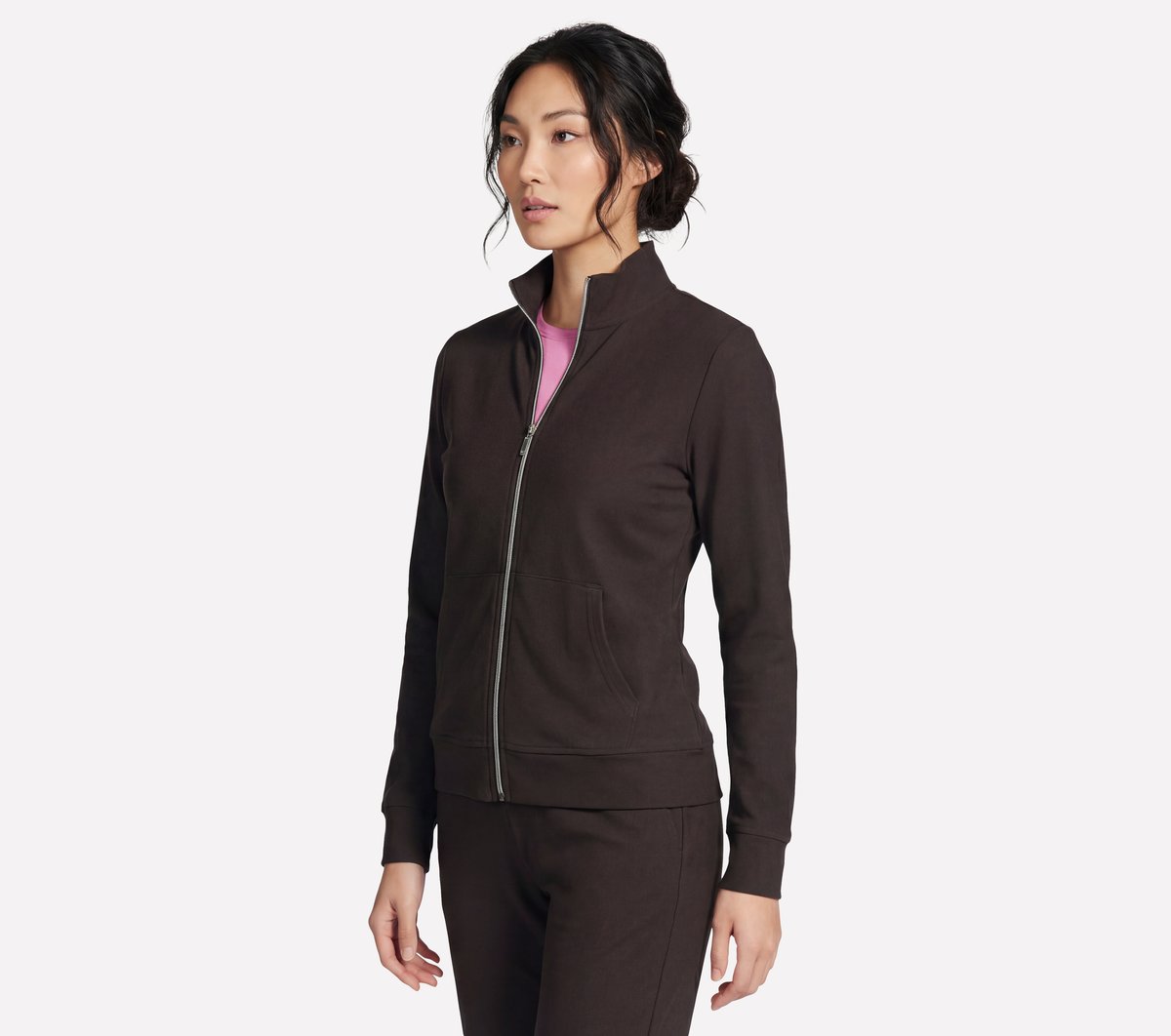 GO LUXE Rib Jacket — CHOCOLATE / BLACK