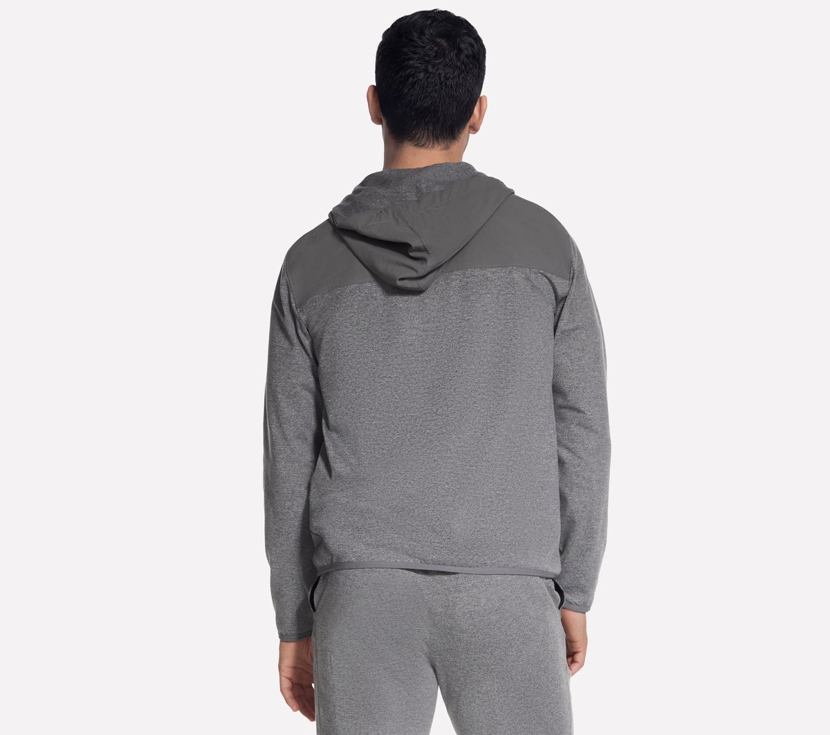 SKECH-KNITS Ultra Go Weekend Full Zip Hoodie — LIGHT GRAY