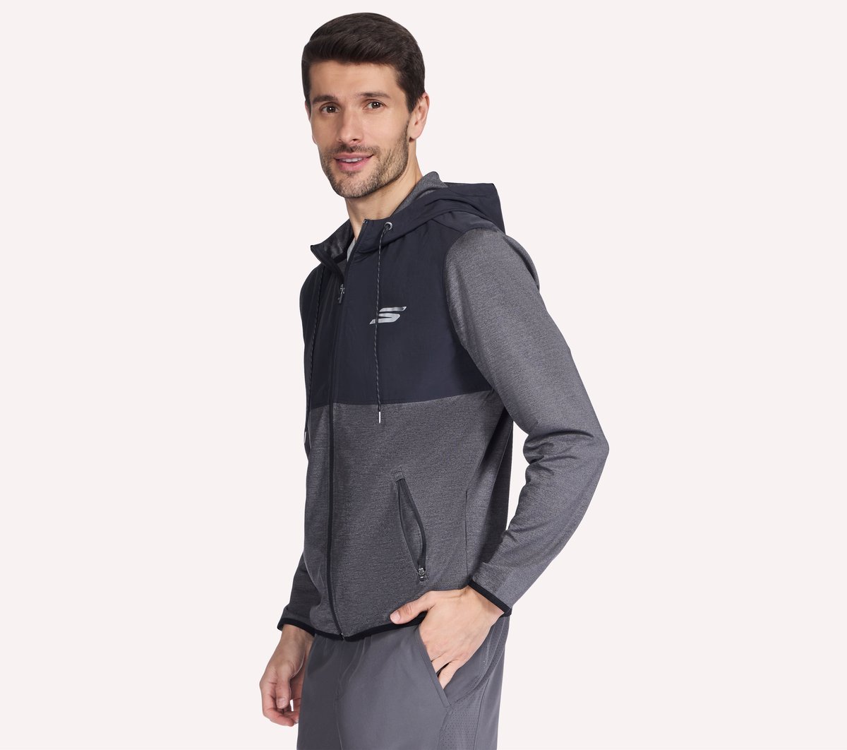 Harry Kane Weekend Full Zip Hoodie — BLACK / CHARCOAL