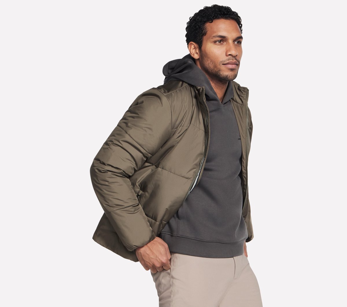 GO SHIELD Cozy Fit Element Jacket — BROWN / OLIVE