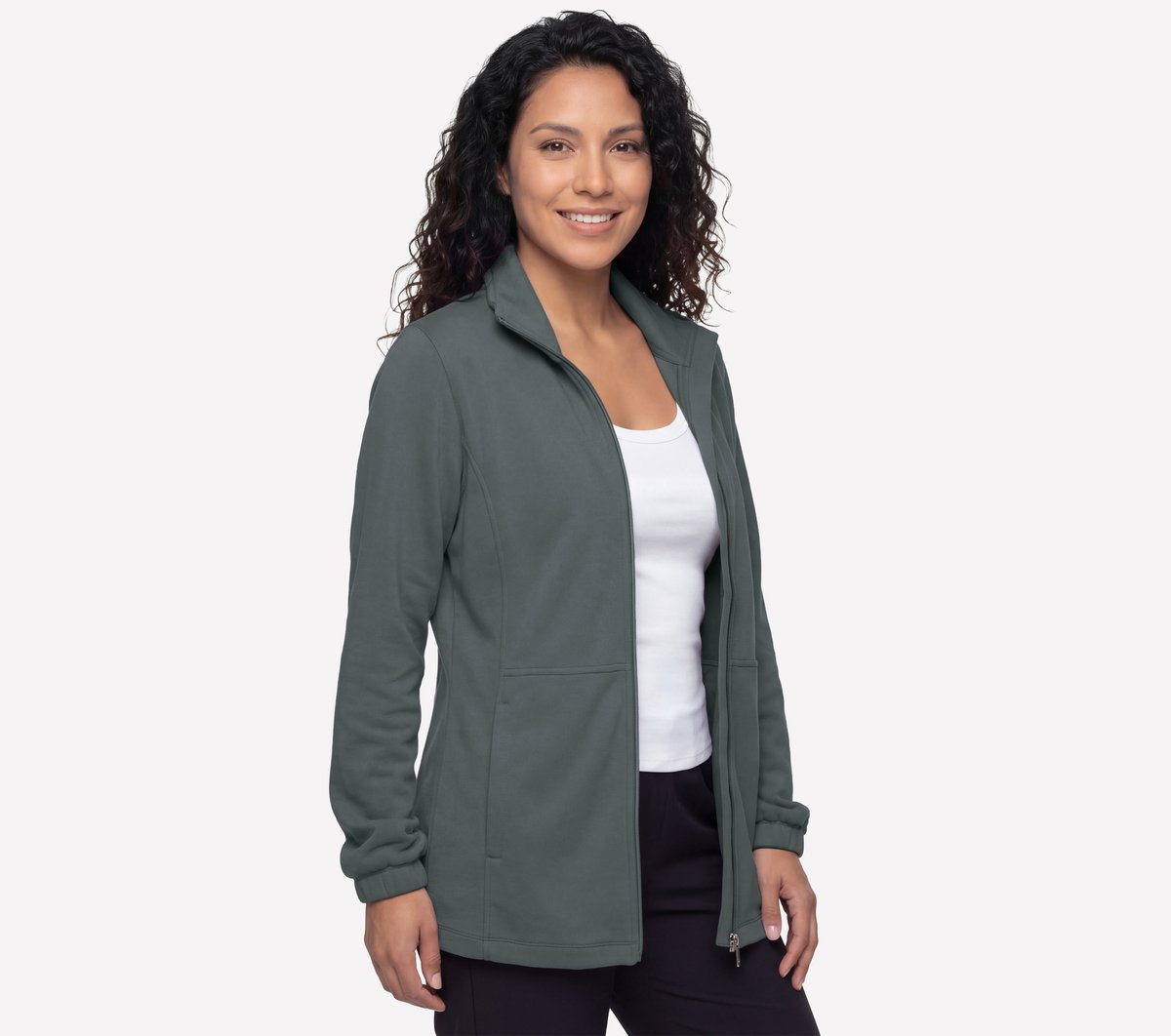 Cozy Luxe Tunic Jacket — GREEN / BLACK