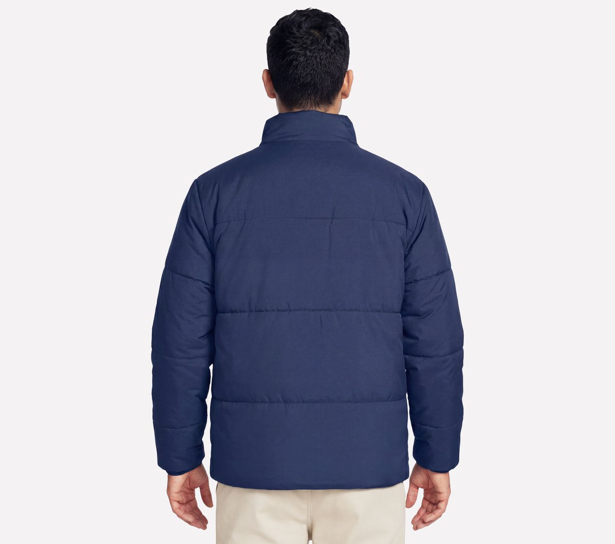 GO SHIELD Cozy Fit Traverse Down Jacket — CHARCOAL / NAVY