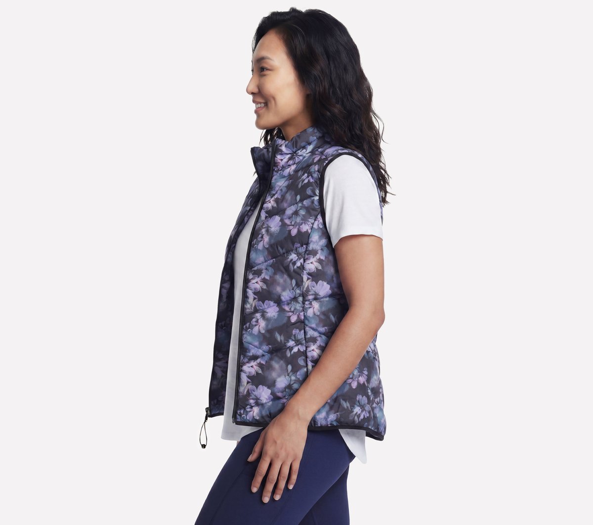 Cozy Fit Printed Vest — BLACK / WHITE / PURPLE