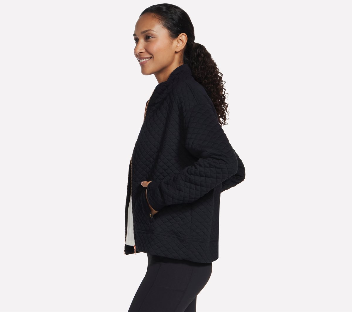 GO WALK Diamond Jacket - Cozy Fit — BLACK