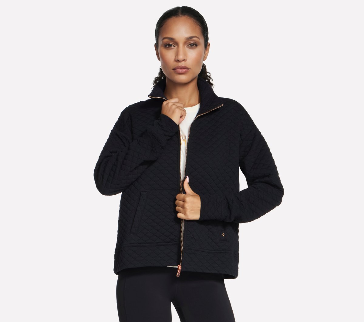 GO WALK Diamond Jacket - Cozy Fit — BLACK