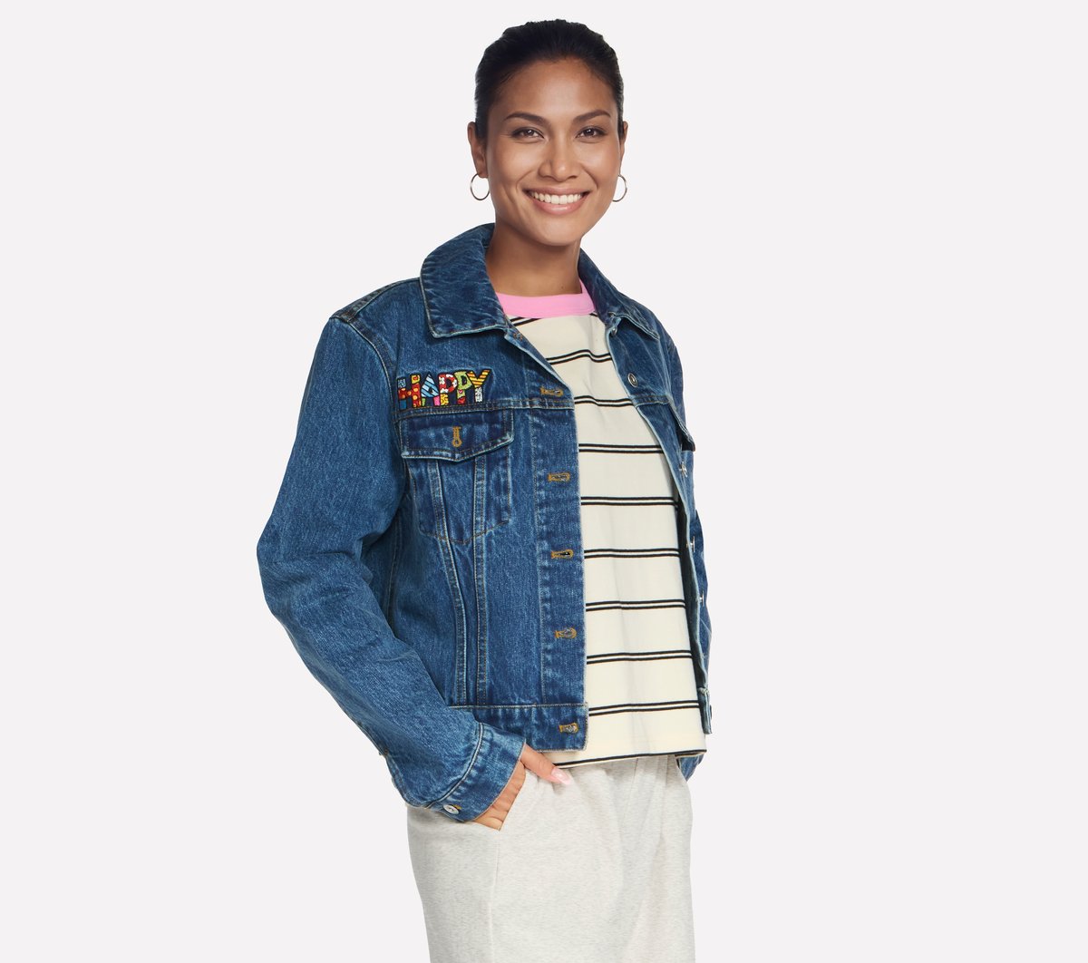 Britto: Joyful Mosaic Denim Jacket