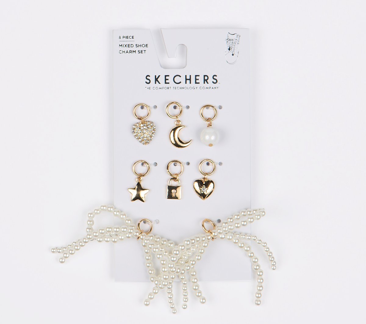 Shoelace Charm Set - Pearl — WHITE