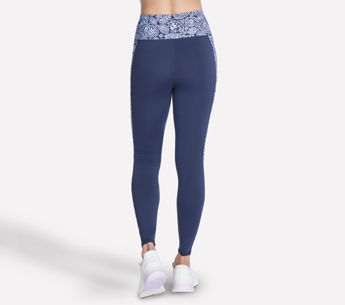 GO WALK Indigo Paisley Full Length High-Waisted Legging