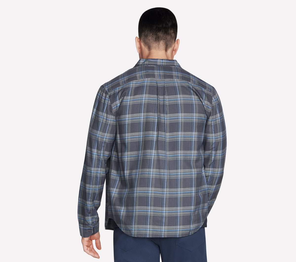 GO DRI Ridgetop Button Down Shirt — BLACK / CHARCOAL
