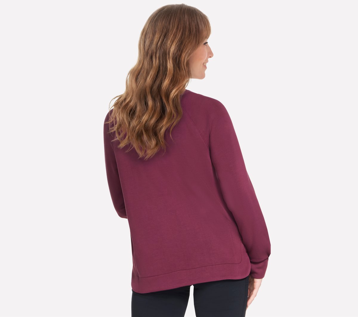 Cozy Luxe Crewneck — BURGUNDY / PINK