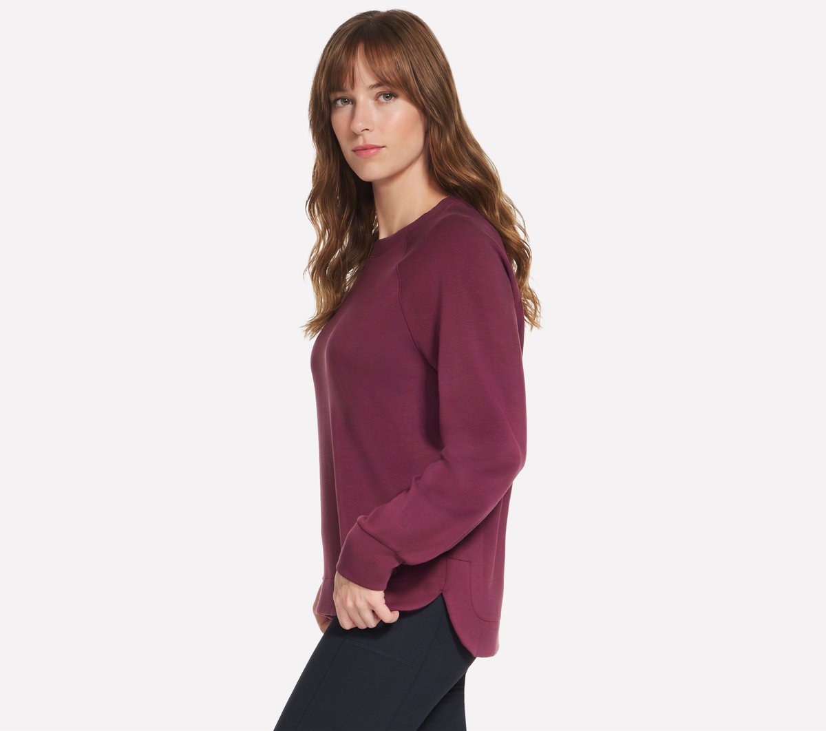 Cozy Luxe Crewneck — BURGUNDY / PINK