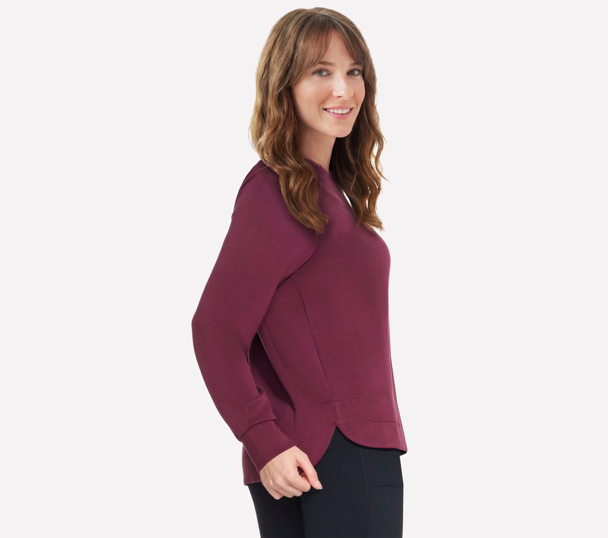 Cozy Luxe Crewneck — BURGUNDY / PINK