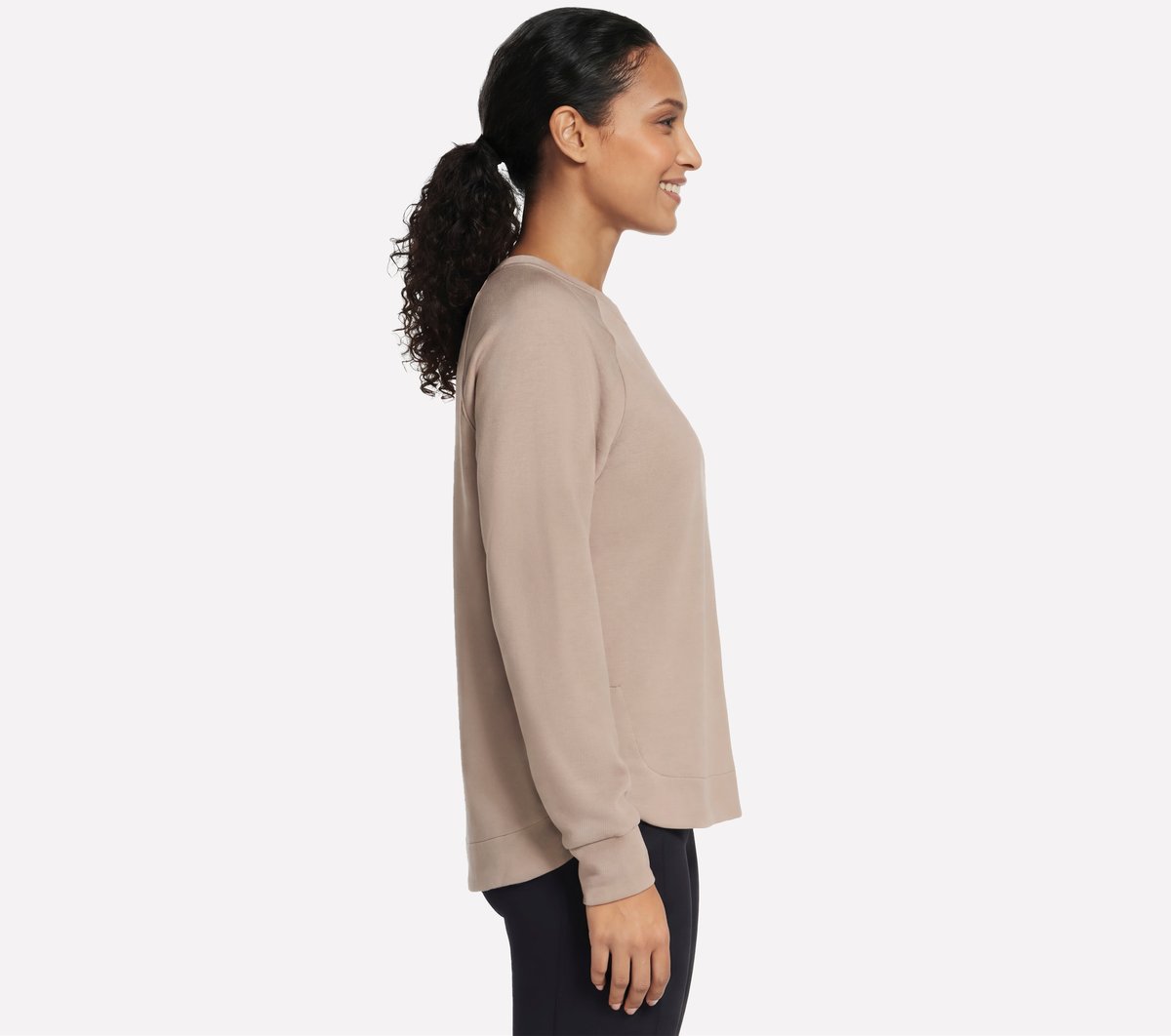 Cozy Luxe Crewneck — TAUPE / BROWN