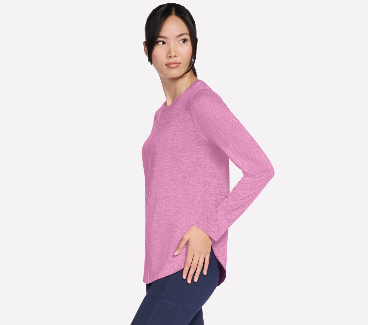 GO DRI Swift Long Sleeve Tunic Crew — ROSE