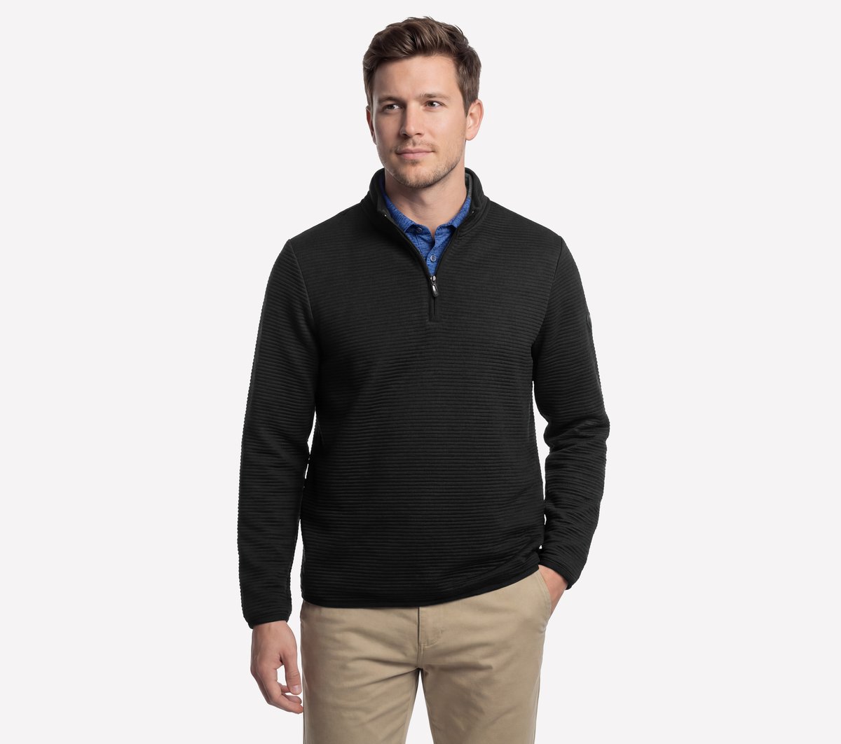 GO WALK Ottoman 1/4 Zip — BLACK