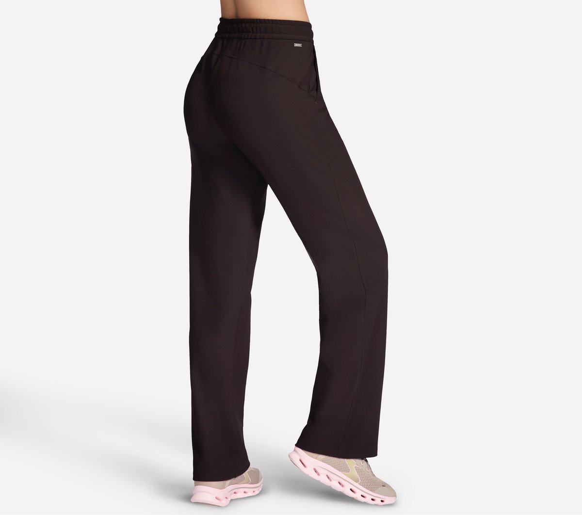 GO LUXE Rib Pant — CHOCOLATE / BLACK