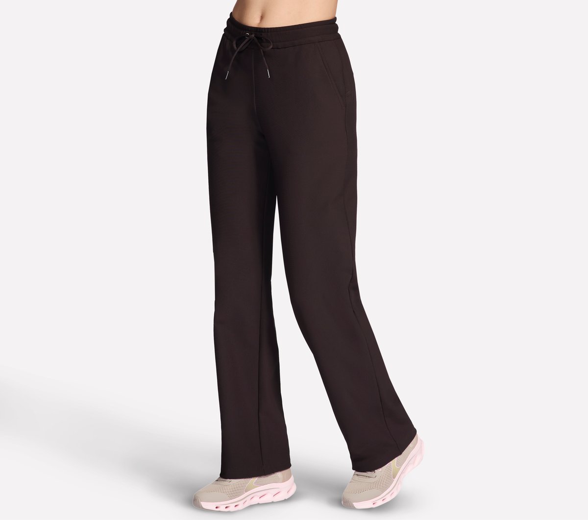 GO LUXE Rib Pant — CHOCOLATE / BLACK