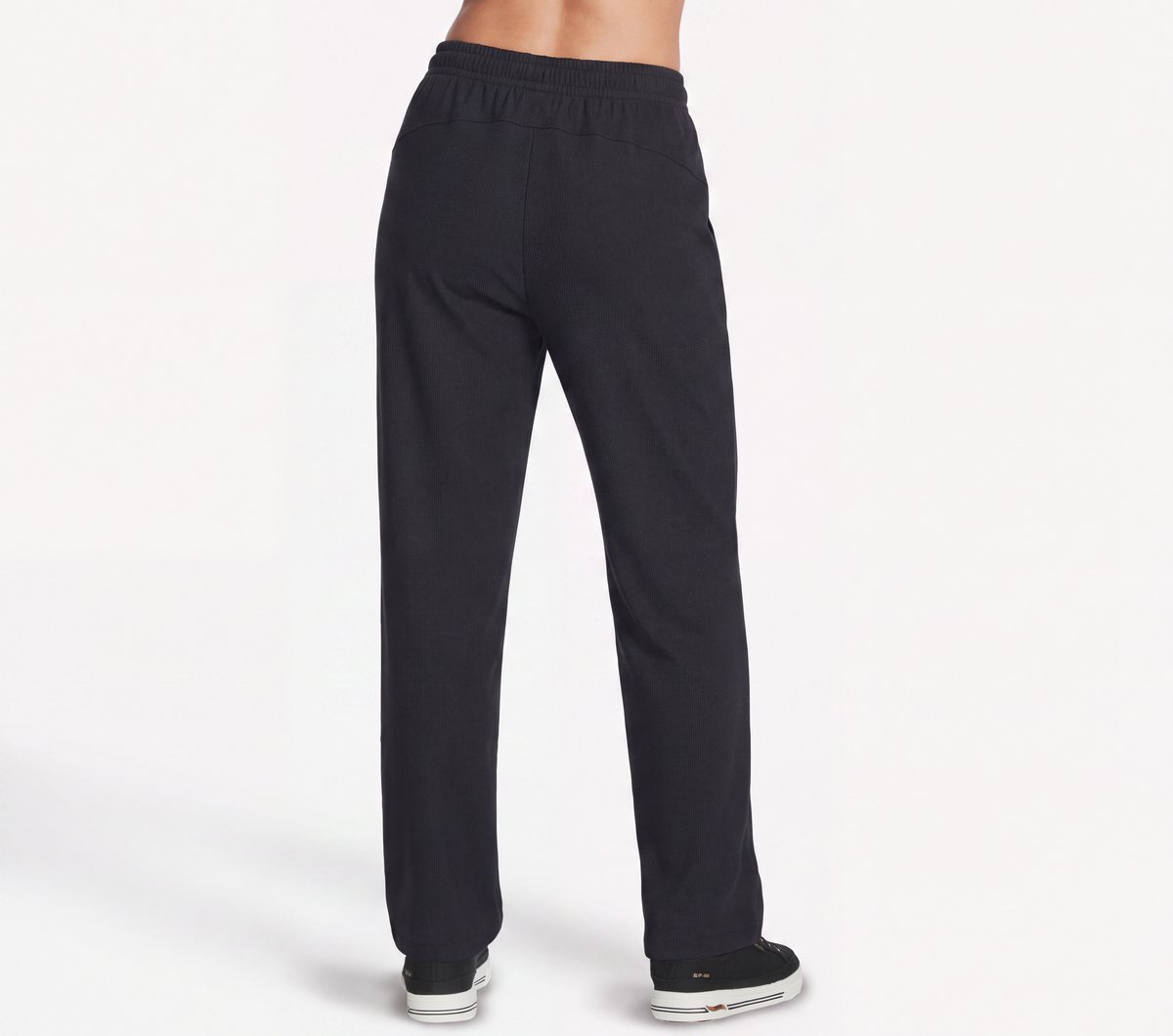 GO STRETCH Harmony Rib Pant — BLACK