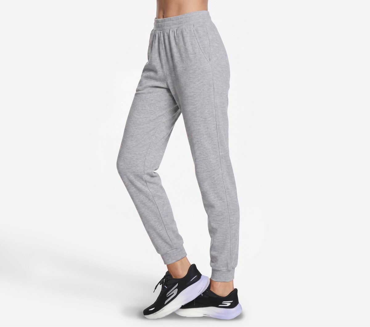 GO Luxe Ottoman Jogger — LIGHT GRAY / WHITE