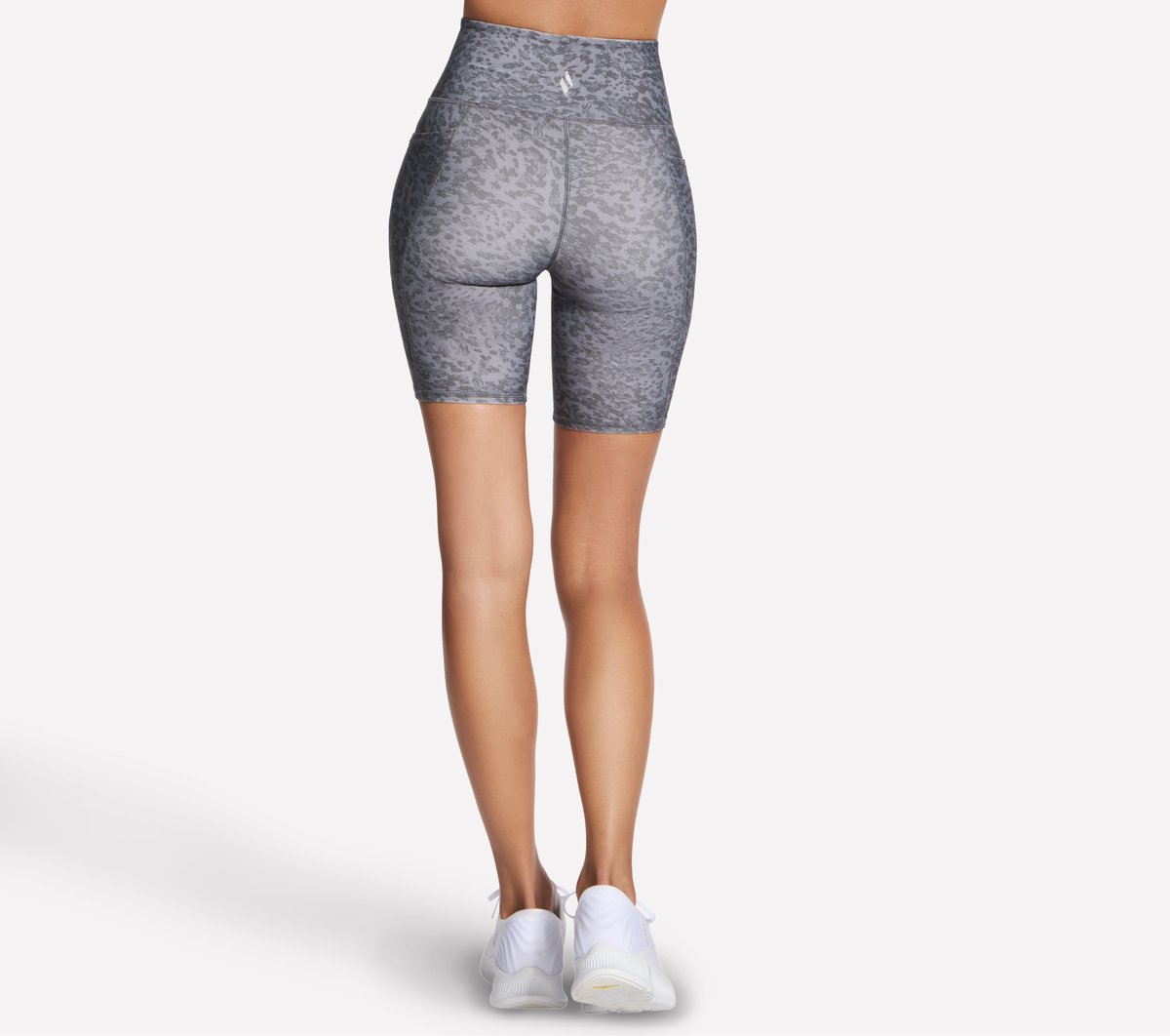 GO FLEX Printed High Waisted 8 Inch Bike Short — BLK / BLU / PNK