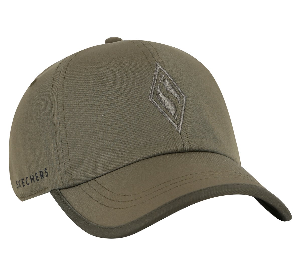 Skechweave Diamond Colorblocked Hat — GRAY / OLIVE