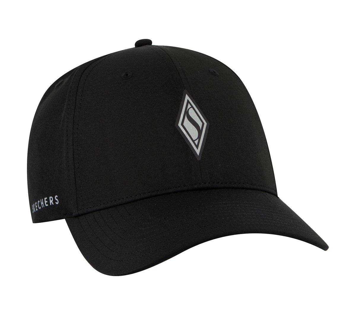 SKECHWEAVE Diamond Snapback Hat — BLACK