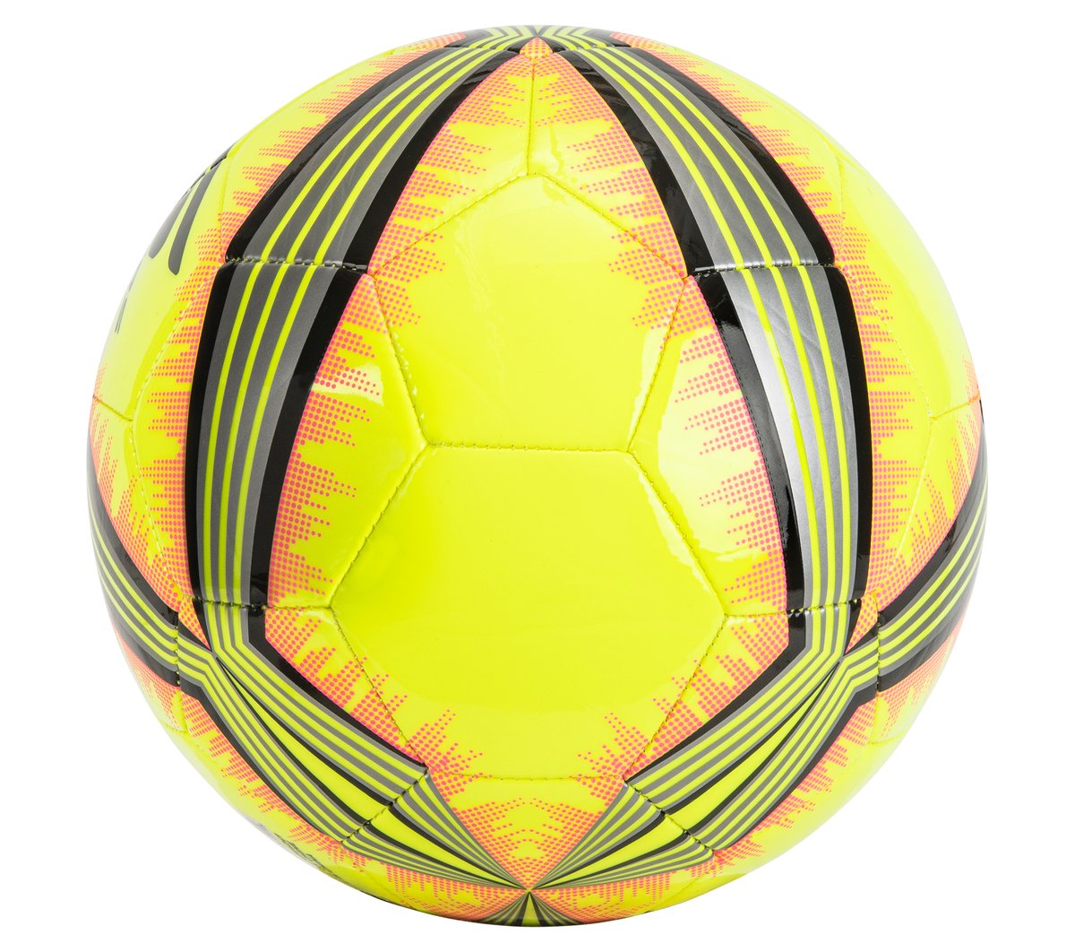 Hex Multi Mini Stripe Size 5 Soccer Ball — YELLOW / GREY
