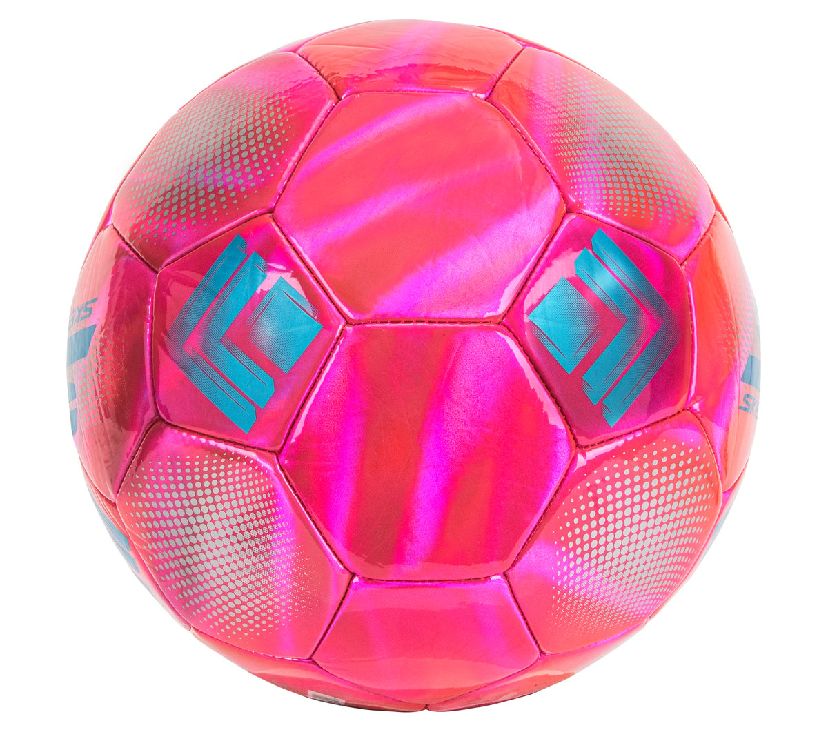Hex Dusted Size 5 Soccer Ball — PINK