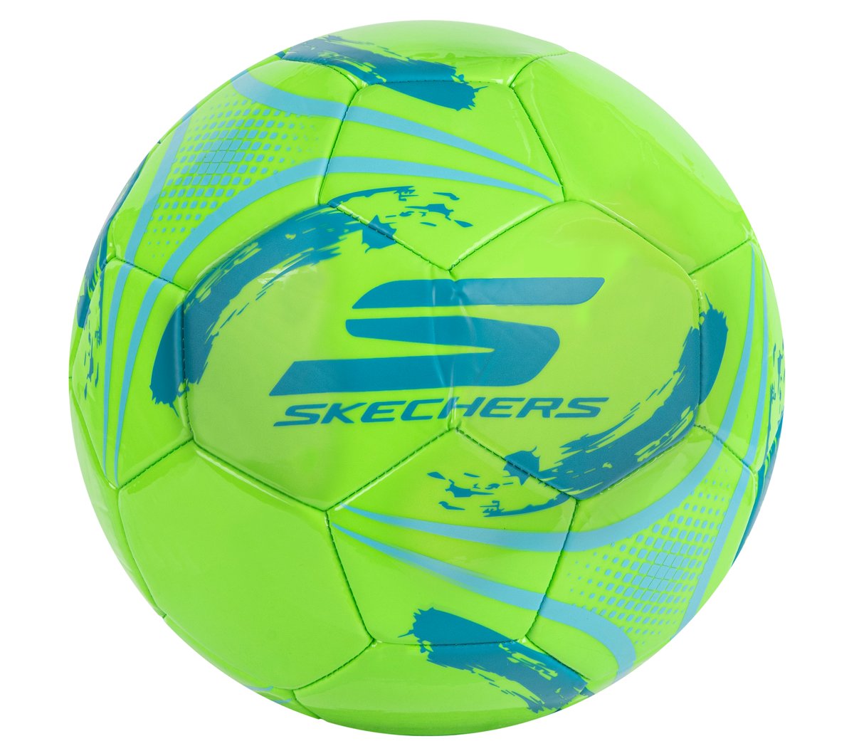 Hex Brushed Size 5 Soccer Ball — NEON LIME / MULTI
