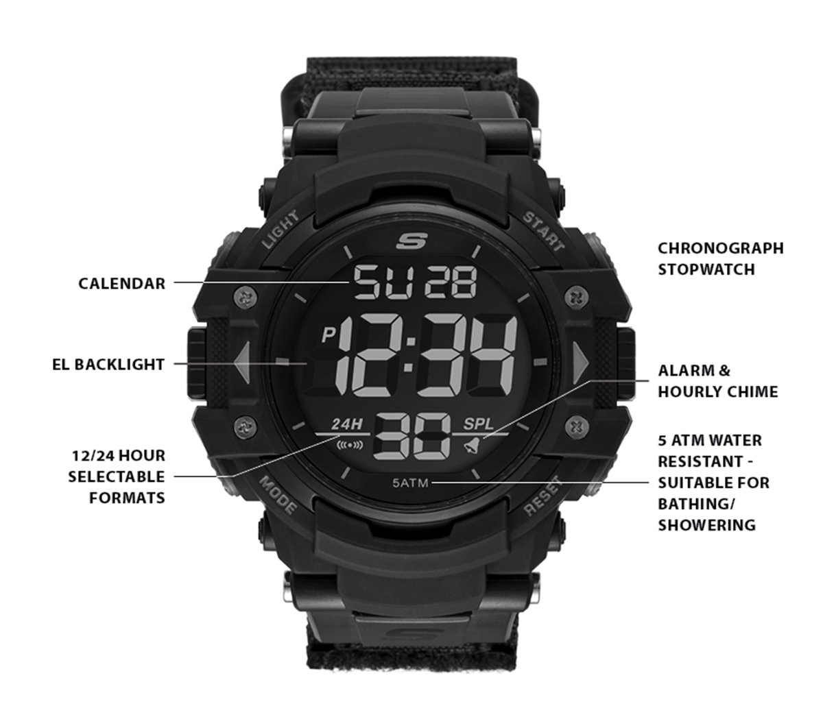Keats Digital Watch — BLACK
