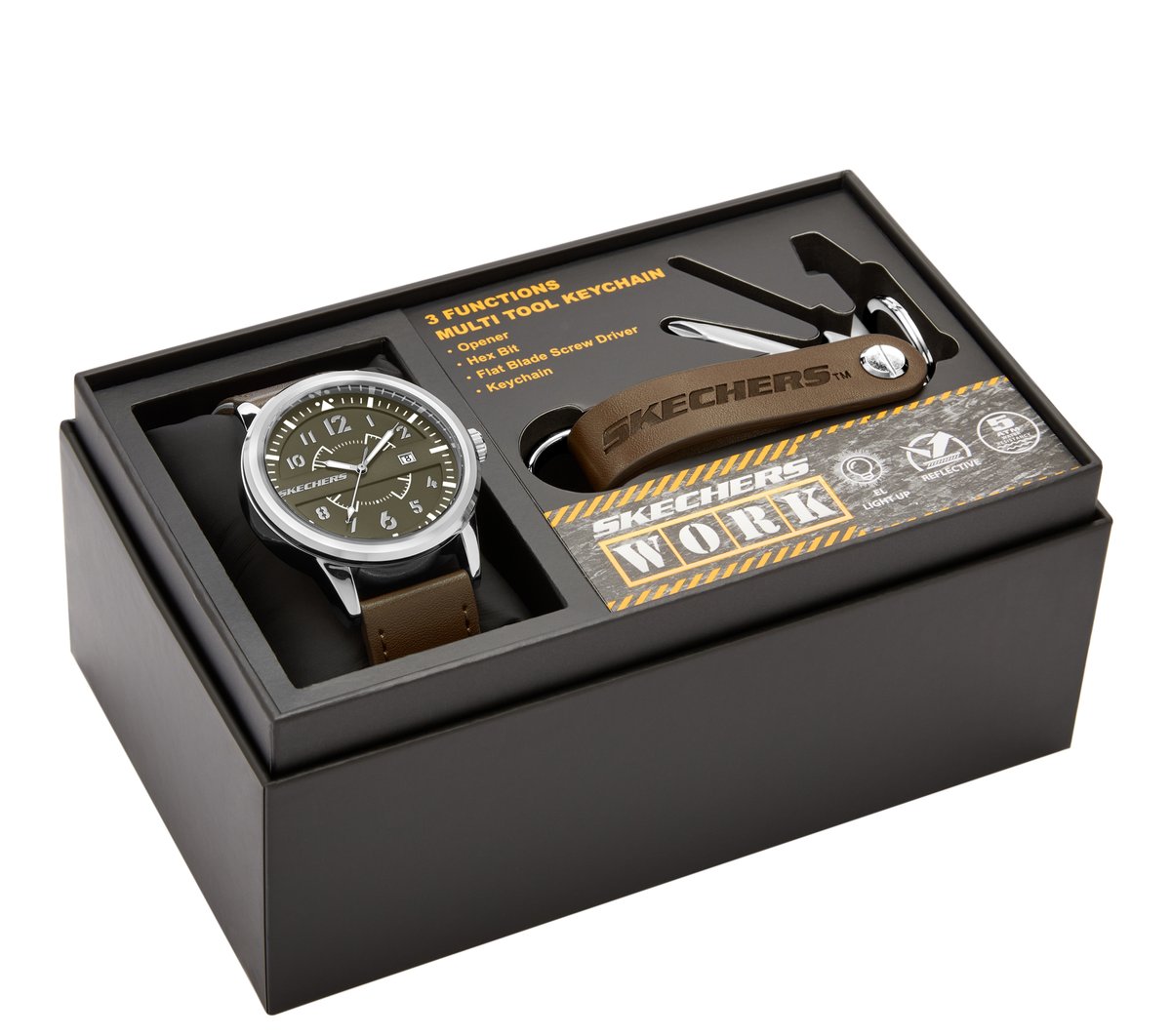 Skechers Work: Reflect Watch   GWP — BROWN