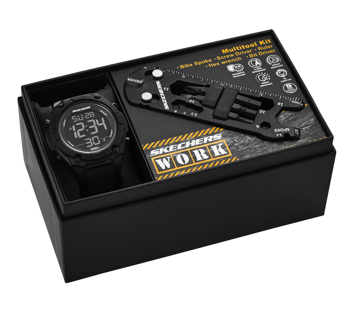 Skechers Work: Digital Watch   GWP — BLACK