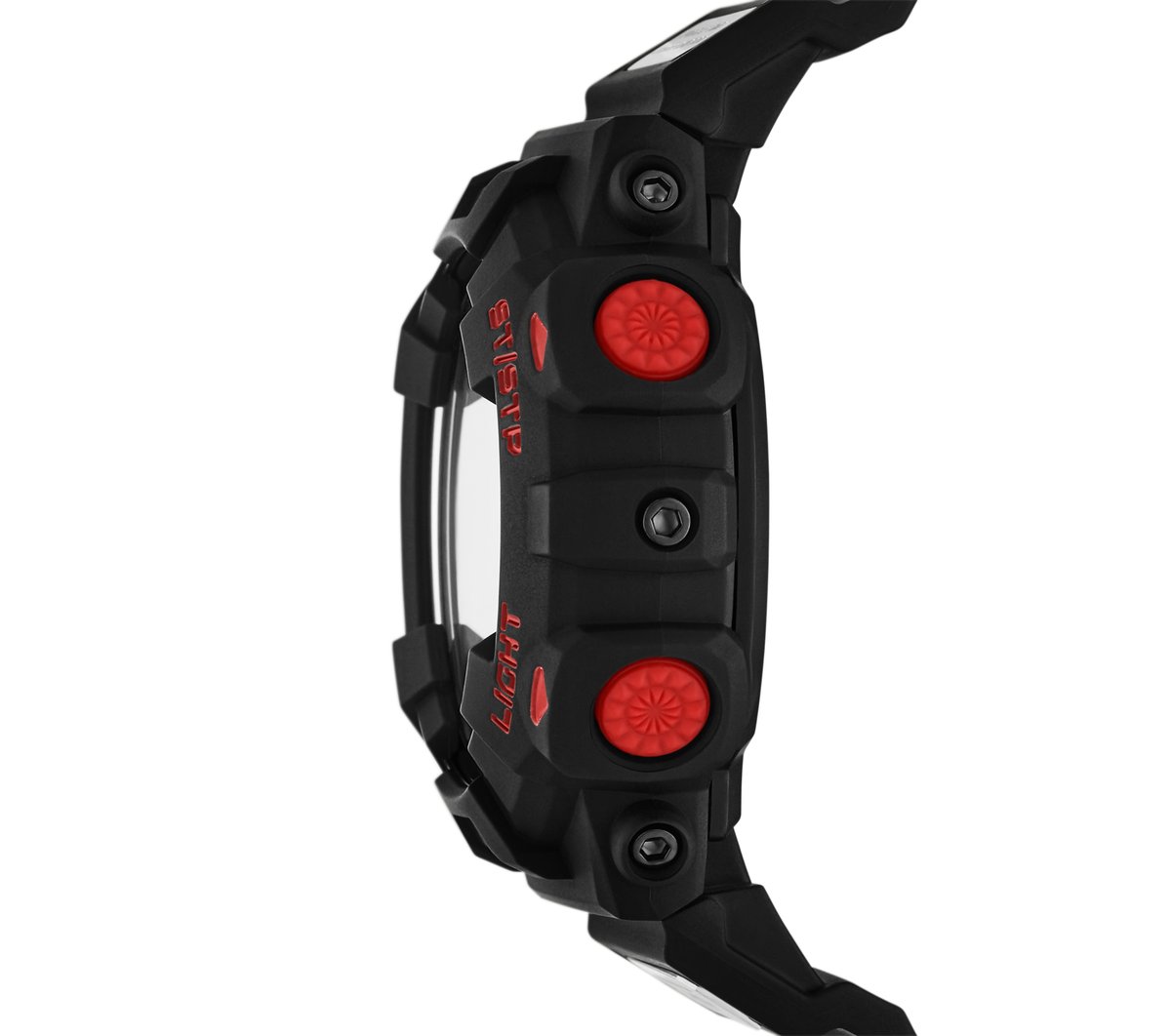 Digital Black Watch — BLACK / RED