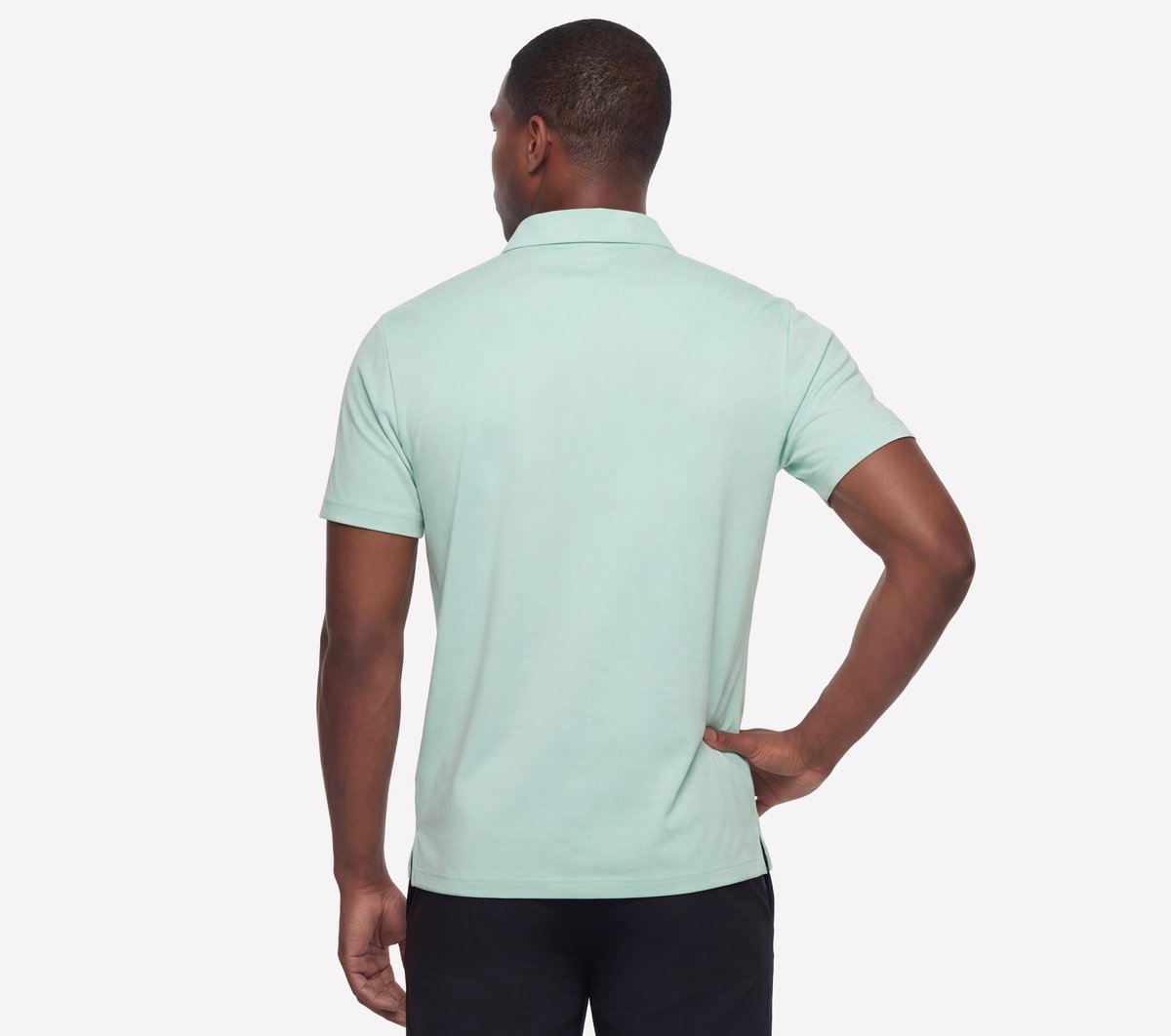 GO DRI All Day Printed Polo — LIME / BLUE