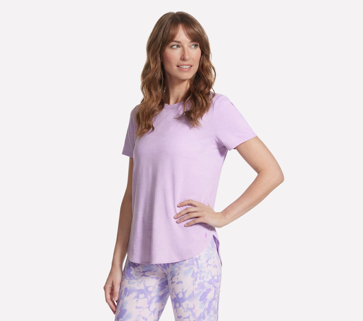 GO DRI Swift Tunic Tee — WHITE / SILVER / PURPLE