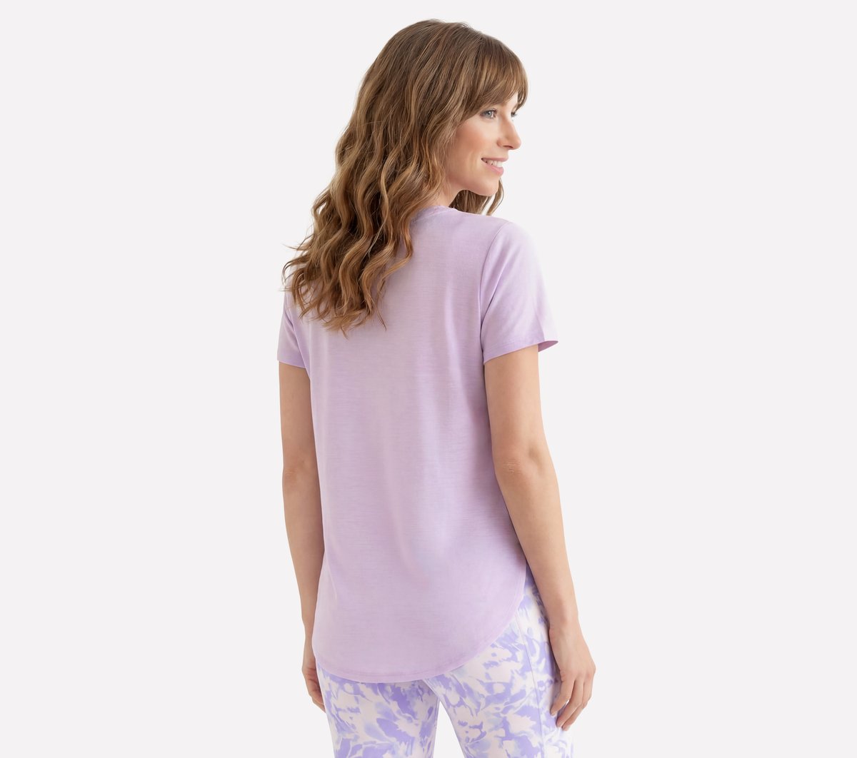 GO DRI Swift Tunic Tee — WHITE / SILVER / PURPLE